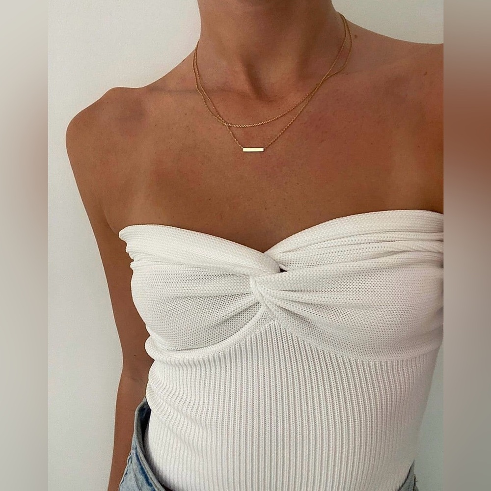 DISSH Anika Twisted Knit Top White Size US 10 NEW